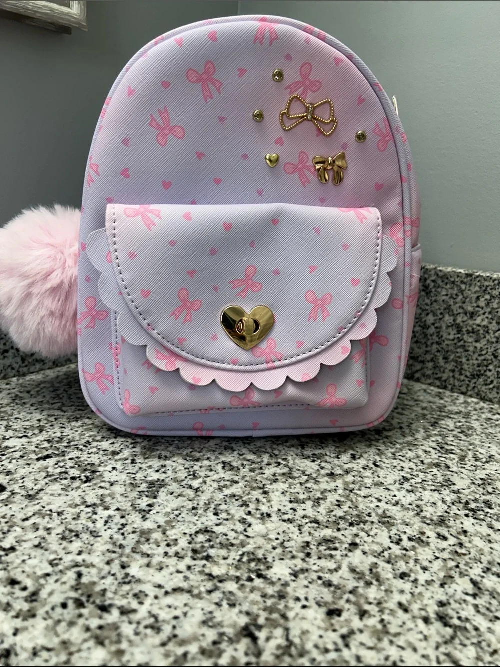 NWT Under One Sky mini Backpack with Bow Embellishemnts